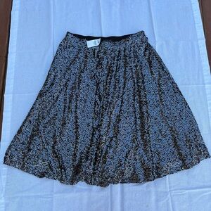 Lane Bryant Black and Silver A-Line Sequin Skirt